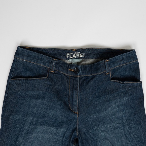 New York & Company Women's Size 10‎ Blue Low Rise Skinny Flare Jeans - Picture 7 of 12